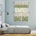 thumbnail image 5 of St. Patrick's Day Kitchen Curtains Sets for Windows 24 Inch Length, Spring Green Shamrock Botanical Beige Rod Pocket Window Treatments Tier Curtains and Valances Set for Bedroom/Bathroom, 5 of 8