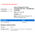 thumbnail image 2 of Hood Lift Support Kit 2 Piece - Compatible with 1996 - 1999 BMW 328i Convertible 1997 1998, 2 of 2