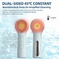 thumbnail image 4 of CSONGAZA Electric Silicone Facial Cleansing Brush, 3 Modes & 45°C Thermal Heating, IPX7 Waterproof, Rechargeable Face Scrubber for Deep Cleaning, Exfoliating & Massaging, for Women & Men (Blue), 4 of 8