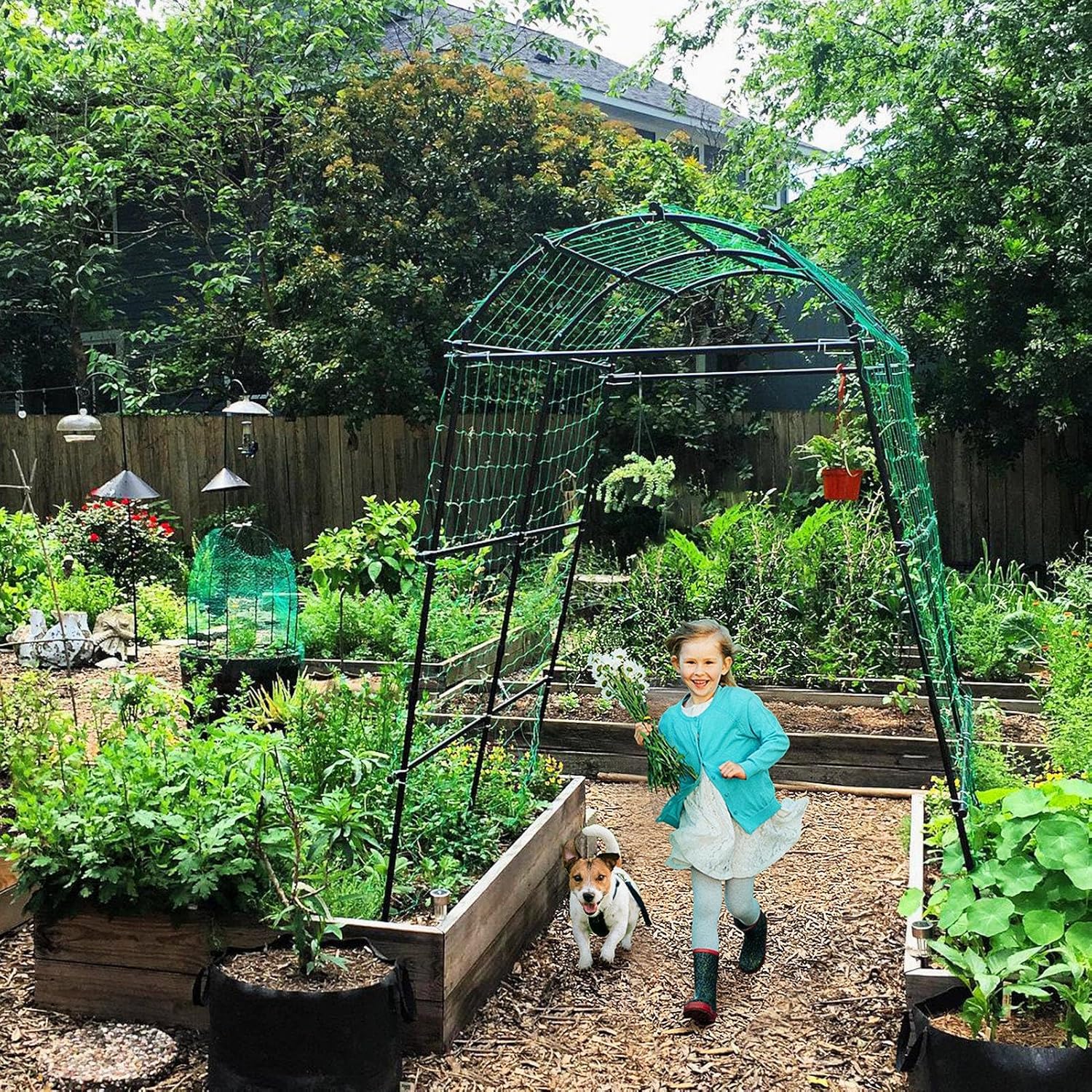 FOLLOOK Garden Cucumber Trellis For Climbing Plants Outdoor