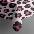 thumbnail image 3 of Pink and Black Of Leopard Print Rectangle Tablecloth 60"x84",Waterproof Polyester Rectangle Table Cloth, Wipeable Spillproof Polyester Tablecloth for Dining, Camping, Indoor and Outdoor, 3 of 5