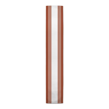 

Creative Products Large Farmhouse Stripe Rust 16x90 Poly Twill Table Runner