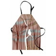 thumbnail image 1 of Forest Apron Modern Artistic Illustration of Bird on Leafless Branch Winter Trees Wildlife Print, Unisex Kitchen Bib Apron with Adjustable Neck for Cooking Baking Gardening, Multicolor, by Ambesonne, 1 of 2