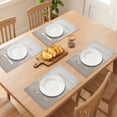 thumbnail image 3 of Unique Bargains Rectangle 6 Pack Gradient Plastic Table Mats Gold 17.7x11.8inch, 3 of 6