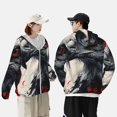 thumbnail image 4 of Balery Red Black Ink Style Bald Eagle Sudadera ligera de manga larga con capucha y protección solar UPF 50+ para hombre y mujer, ideal para pesca y running-Large, 4 of 7