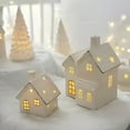 thumbnail image 1 of Ceramic Snow House LED Decor Nordic Christmas Village Tabletop Lamp Creative Festive Centerpiece for Mantel And Shelf Display, 1 of 7