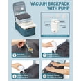 thumbnail image 4 of Air Seal Travel Backpack Vacuum Compression Backpack with Pump, Small Carry on Vacpack for Traveling Airline Approved, Waterproof 14inch Laptop Backpack Airback Peacock Blue, 4 of 8