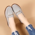 thumbnail image 4 of Women's Casual Loafers Slip On Leather Shoes Lightweight Casual Walking Shoes Female Moccasins Classic Penny Loafer Flats Boat Shoes, 4 of 8