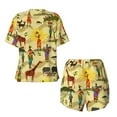 thumbnail image 5 of Naloa Ethnic African Women's Short-Sleeved Pajama Set, Loungewear, Summer pajamas, Breathable Cozy - XX-Large, 5 of 9