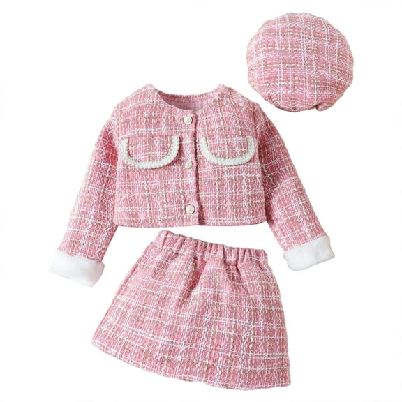 FDDMis Plaid Outfit for Girls Toddler Ballerina Outfit Toddler Boys Clothing Set 3t Baby Boy Clothes Sets Boys Clothes 9 Month Baby Girl Clothes