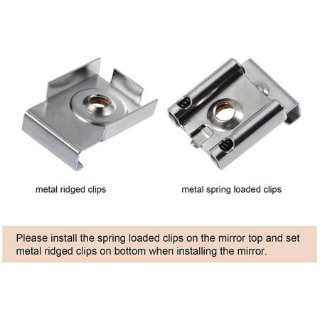 4pcs Spring Loaded Mirror Hanger Clips, How To Install A Mirror With Clips