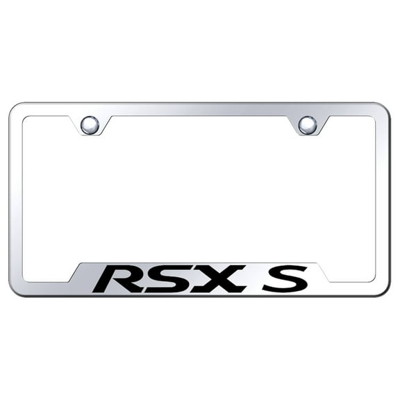 Acura RSX-S Laser Etched Logo Cut-Out License Plate Frame (Chrome)