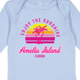 thumbnail image 4 of Inktastic Summer Enjoy the Sunshine Amelia Island Florida in Pink Boys or Girls Long Sleeve Baby Bodysuit, 4 of 5