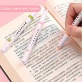 thumbnail image 3 of 6pcs Curve Pen Cute Pattern Writing Fluently Bright Color Roller Design Mark Roller Tip Curve Highlighter Liner Office Supplies, 3 of 5