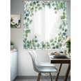 thumbnail image 4 of Sage Green Eucalyptus Sheer Curtains 63 Inch Length 2 Panels Set, Spring Summer Pastoral Leaves Voile Window Treatment Rod Pocket Curtains Sheers Drapes for Bedroom/Living Room/Kitchen 52x"63"x2, 4 of 7