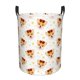 thumbnail image 1 of Balery Funny Corgi Cesta de ropa redonda con asas, impermeable, independiente, para ropa, juguetes, dormitorio y familia-Small, 1 of 6