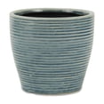 thumbnail image 4 of Cheungs Livia Blue Ceramic Rippled Pot Small, 4 of 5
