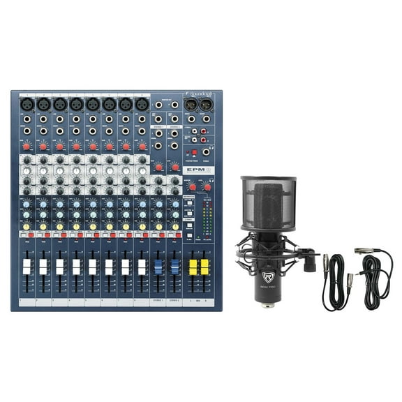Soundcraft EPM8 8 Mono 2 Stereo Ch. 2 Bus Recording Mixer Condenser Microphone