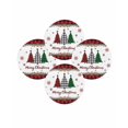 thumbnail image 7 of 15 Inch Round Placemats Set of 4, Red Plaid Christmas Non Slip Heat Insulation PP Table Mats, Vintage Xmas Tree Winter Farmhouse Washable Place Mats for Kitchen Dining Party Table Decor, 7 of 7