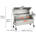thumbnail image 5 of VEVOR Stainless Steel Rotisserie Grill with Hooded Cover, BBQ Whole Pig Lamb Goat Charcoal Spit Grill, Electric 50W Motor BBQ Hog Rotisserie Roaster, 46 Inch 132Lbs Capacity Lamb Rotisserie System, 5 of 9