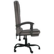 vidaXL Massage Chair Desk Office Chair with Adjustable Footrest Faux Leather