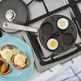 Farberware Nonstick Dishwasher Safe Egg Poacher Pan/Skillet with 4