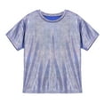 thumbnail image 6 of Zaldita Kids Girls Sparkly Metallic Shiny T-shirt Boys Short Sleeves Loose Tee Tops for Dance Performance Costume Royal Blue 11-12, 6 of 7