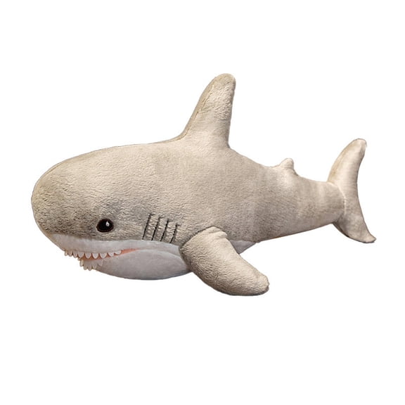 BESTSKY 2026 New Shark Pillow,Adorable Shark Shape Design Shark Plush Cushion,Super Soft and Cozy Plush Lifelike Fin and Tail Details Shark Soft Pillow,Grey