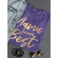 thumbnail image 3 of Mama Knows Best Gold Text Shaped T-Shirt Women -Smartprints Designs, Female Large, 3 of 4