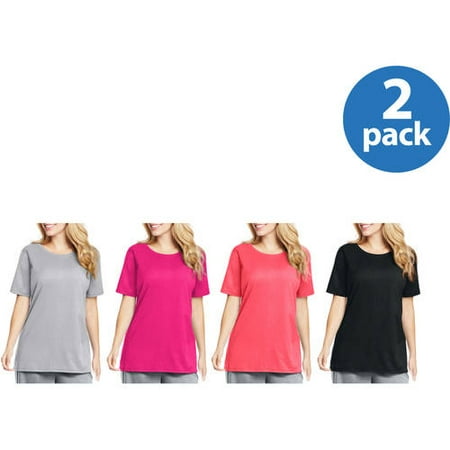 Just My Size Women;s Plus-Size Short Sleeve Tee 2-pack, Value Bundle