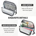 thumbnail image 5 of Standing Pencil Case with Base Large Capacity Stationery Pouch Pen Bag with Zipper for Women Men Blue Sea Turtle Pattern, 5 of 7