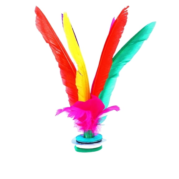 Chinese Jianzi Foot Feather Kick Shuttlecock Colorful Fadeless Feathers Foot Exercise Sports Toy for Indoor Outdoor Tennis Racquet Sports Traditional Fitness Tool