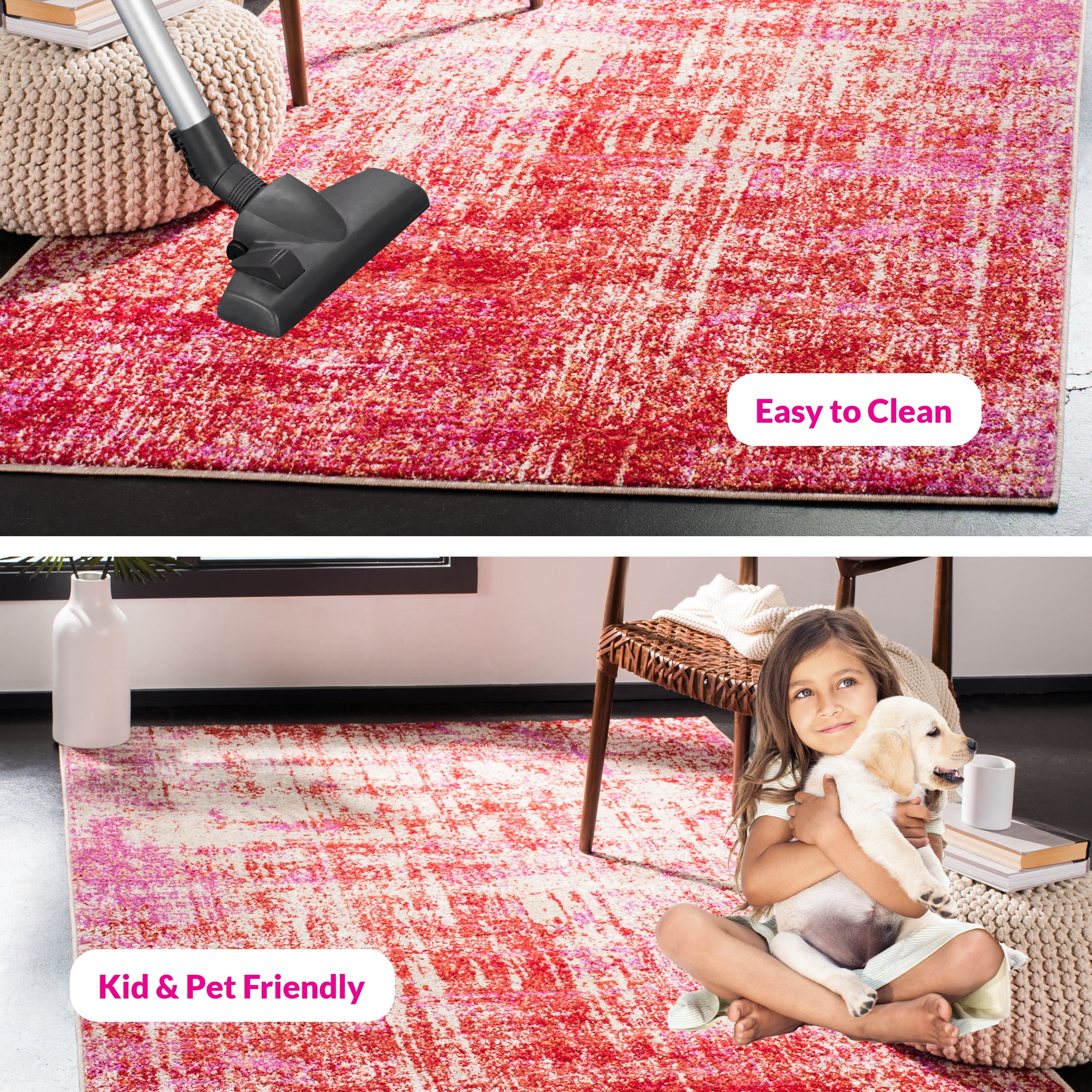 Safavieh Adirondack Boniface Distressed Area Rug, Red/Gold, 8' x 10'