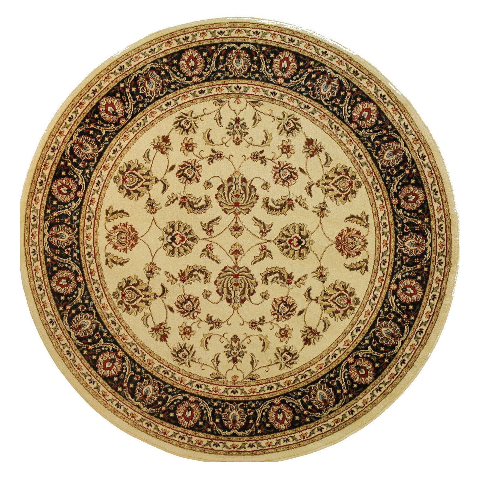 Well Woven Barclay Sarouk Traditional Oriental Panel Ivory 3'11" x 5'3" Area Rug