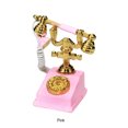 thumbnail image 4 of Baohd Alloy Vintage Style Miniature Phone Model Gift For Girls Retro Rotary Telephone Phone Model Alloy A-Pink, 4 of 6