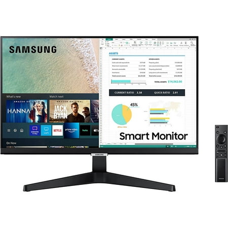 Restored Samsung LS24AM506NNXZA 24 inch M5 FHD 1080p Smart PC Monitor and Steaming TV (Refurbished)