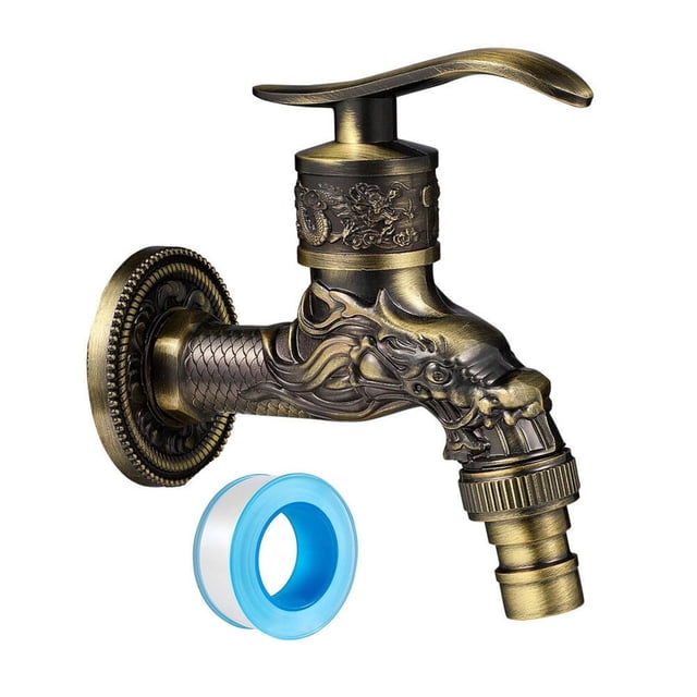 Grifo de lavadora KERISTY, grifo de agua de pared, kit de grifo exterior para fregadero antiguo