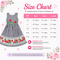thumbnail image 5 of Sunny Fashion Girls Dress Black White Striped Apple Embroidery Gingham Holiday Casual 4-5 Years, 5 of 9