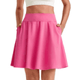 thumbnail image 2 of G4Free 20" Knee Length Tennis Skirts for Women High Waisted Golf Skorts Soft Athletic Built-in Shorts 3 Pockets, 2 of 7