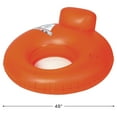thumbnail image 4 of Pool Central 48" Inflatable 1-Person Swimming Pool Inner Tube Lounger Float - Orange, 4 of 6