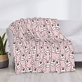 thumbnail image 3 of Honeii Cute Rabbit print throw blanket, crafted from cozy cotton flannel, offers versatile home decor as a bedding suitable for all seasons.-40"x30", 3 of 6