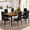 Retro, variant on Asofer 5-Piece Dining Table Set for 4,PU LeatherUpholstered Kitchen Table & Chairs,Compact Small Space Dinette for Apartment & Dining Room,Black