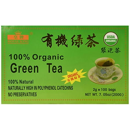 Royal King 100% Natural Organic Green Tea (100 Tea Bags X 2g