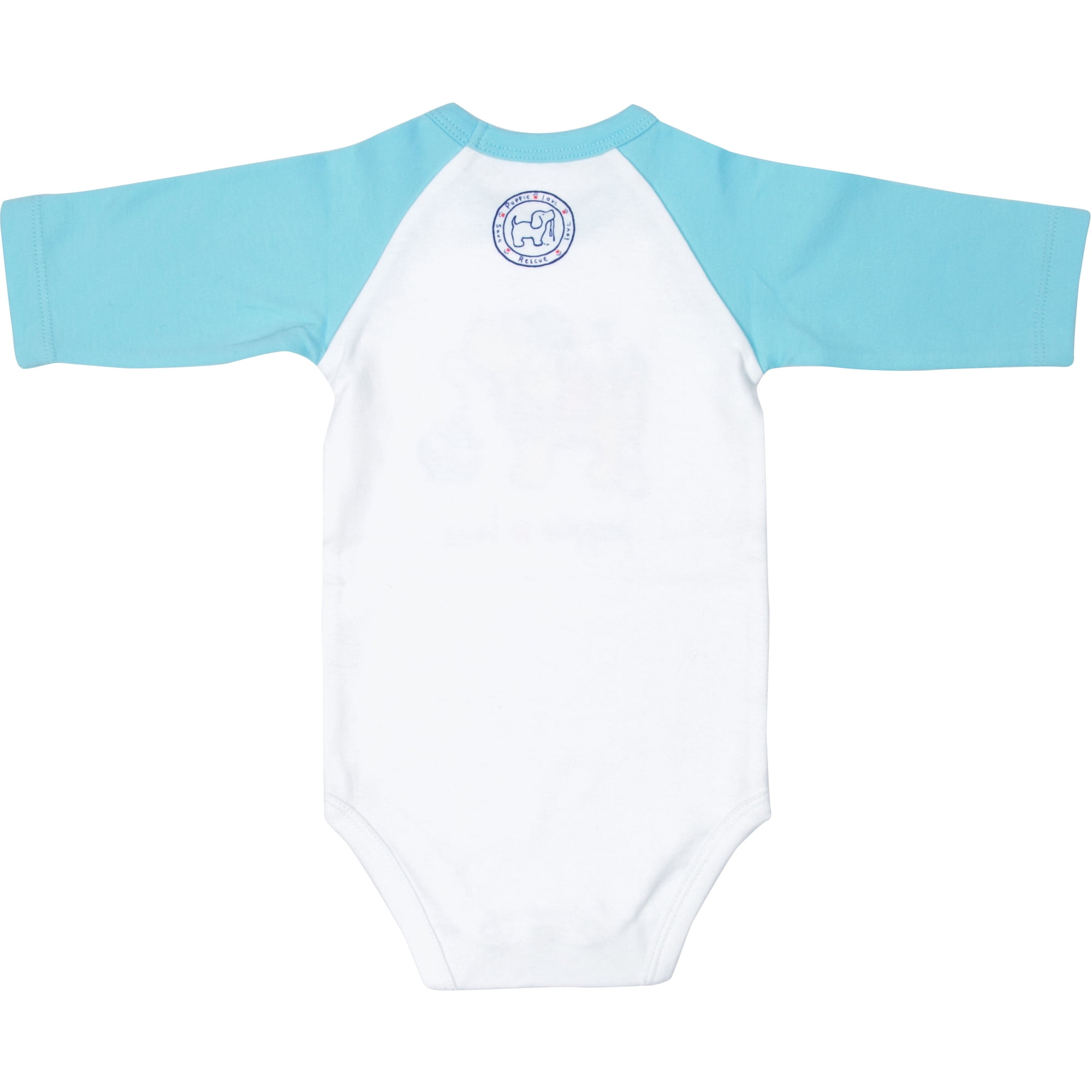 Lake - 12-24 Months 3/4 Length Blue Sleeve Onesie
