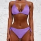 thumbnail image 2 of Conjuntos de bikini Prolriy para mujer, traje de baño de dos tallas grandes, ropa de playa push up, conjuntos de bikini, trajes de baño tankinis, trajes de baño para mujer morado XL, 2 of 6
