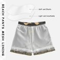 thumbnail image 3 of FORMRS Boys Swim Trunks Quick Dry Mesh Liner Boardshorts Sizes XS-XL, Beige Halloween Skeleton, 3 of 7