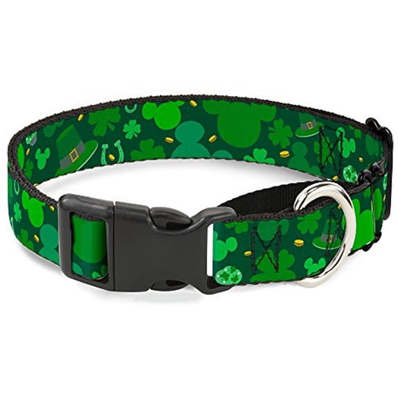 Buckle-Down "St. Patrick's Day Mickey Collage Greens" Martingale Dog Collar