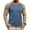 Blue, variant on Mens Tops Long Sleeve Color Blocked Crew Neck T Shirts Tops Casual Breathable Daily Wear Tops for Men