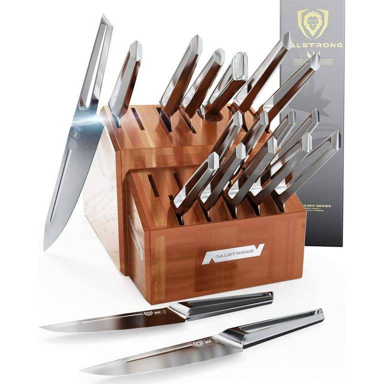DALSTRONG - 18pc Knife Block Set - Crusader Series - Forged Thyssenkrupp  High-Carbon German Stainless Steel - w/Magnetic Sheath - NSF Certified 