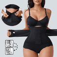 thumbnail image 2 of New Adjustable Waist Trainer for Women Double Belts Neoprene Corset with Zipper Workout Cincher for Tummy Control & Back Support, 2 of 8